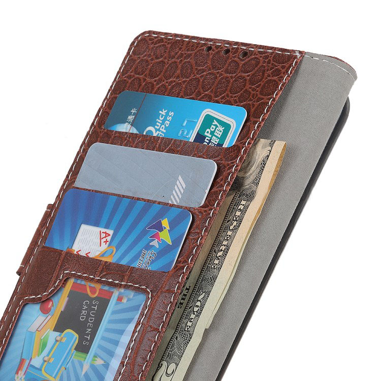 Case Samsung Galaxy A10 #เคสฝาพับหนัง PU แบบกระเป๋าสตางค์ลายหนังจระเข้ Crocodile Texture Vintage Leather