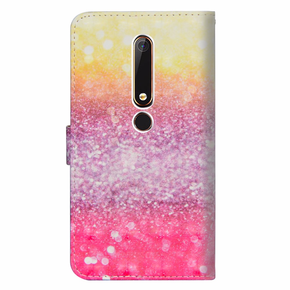 เคส Nokia 6.1 (2018) #เคสฝาพับแบบกระเป๋าสตางค์ Pattern Printing Wallet Stand