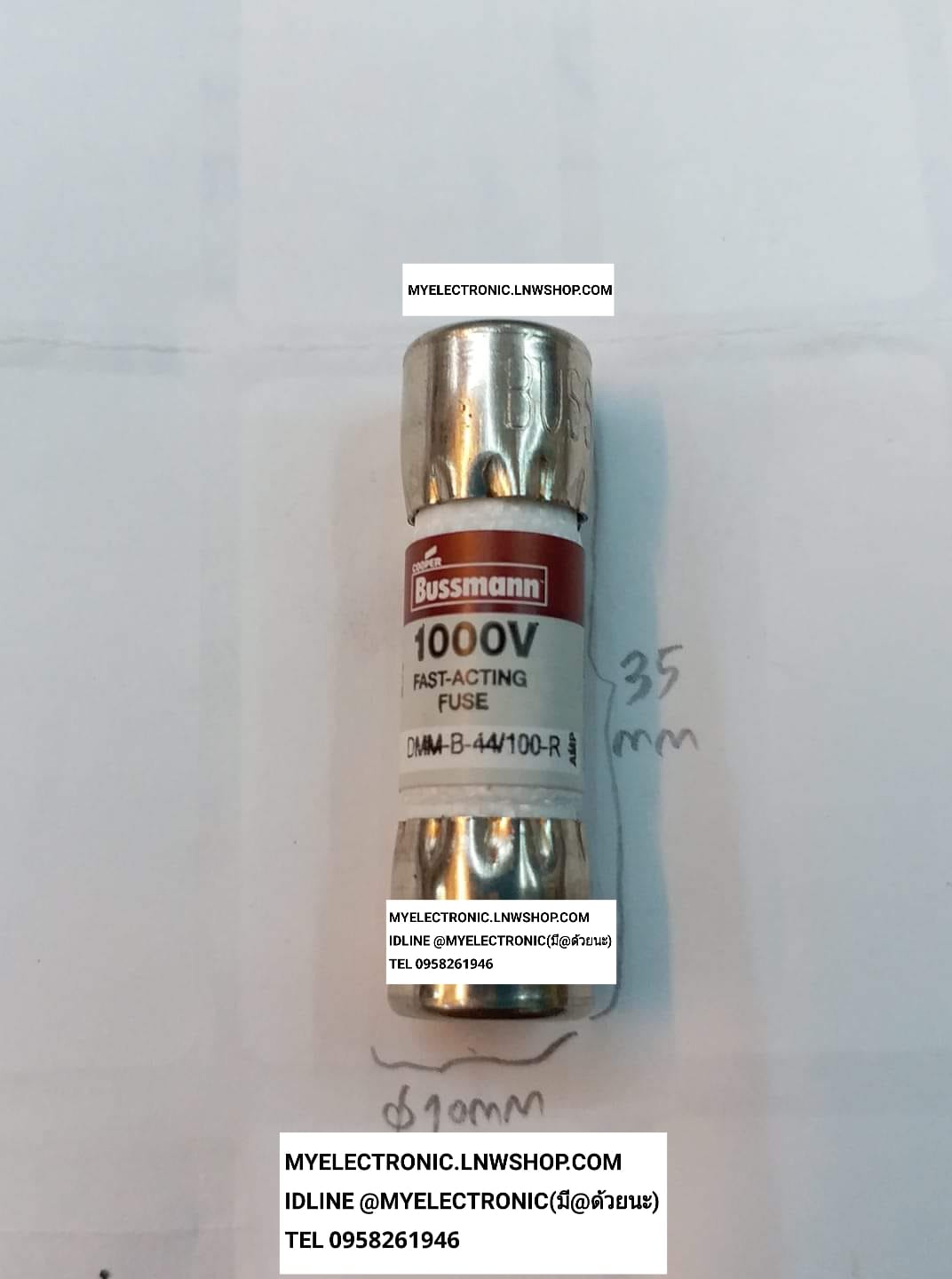 ขาย DMM44/100 ฟิวส์440mA1000V ฟิวส์ DMM-B-44/100-R FUSE DMMB44/100R ยี่ห้อ BUSSMANN ราคา ตัวละ . . . . . หน่วย บาท