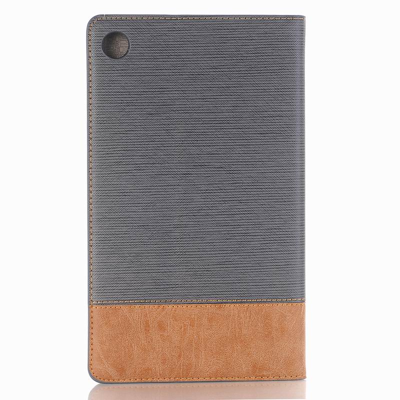 เคส Huawei MediaPad M5 (8.4 นิ้ว) #เคสฝาพับกระเป๋าสตางค์หนัง PU สมาร์ท 2 สี Bi-color Smart Stripe Leather Wallet