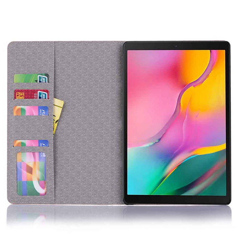 Case Samsung Galaxy Tab A 8.0 (2019) SM-P200 P205 #เคสฝาพับกระเป๋าสตางค์หนัง PU รูปแบบลายสก็อต