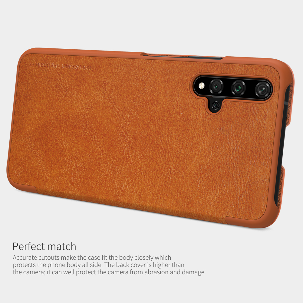 เคส Huawei Nova 5T #เคสแบบฝาพับ NILLKIN แท้รุ่น Qin Series Card Slot คุณภาพดี