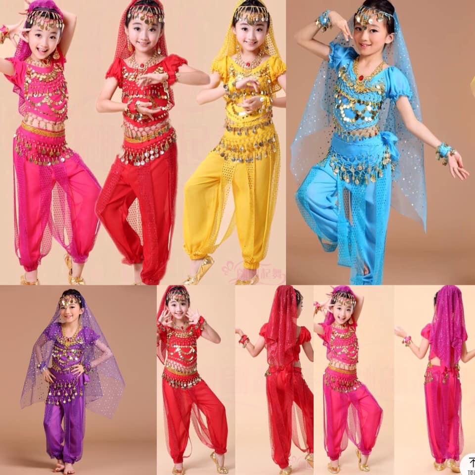 ชุดจินนี่เด็ก รุ่นกางเกง set 4 ชิ้น