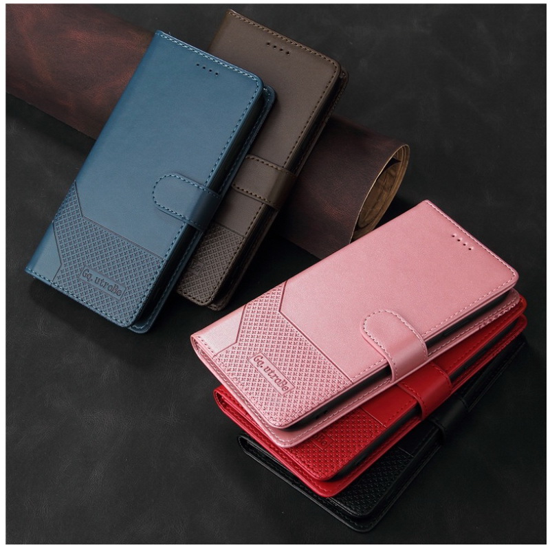 เคส Samsung Galaxy A53 5G #เคสฝาพับแม่เหล็กพร้อมช่องใส่บัตรแบบกระเป๋าสตางค์ Magnetic Flip Wallet Bracket Leather TPU Phone Case