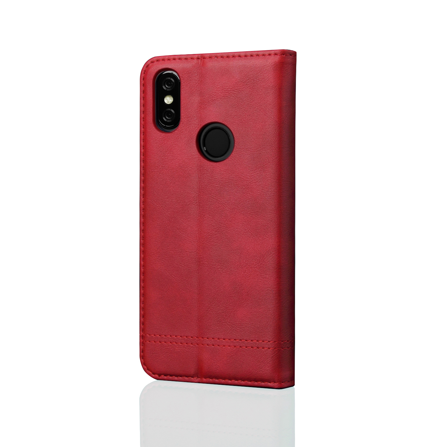 Case Xiaomi Mi A2 Lite #เคสฝาพับหนัง PU Crazy Horse Texture Retro Leather Auto-absorbed Wallet คุณภาพดี
