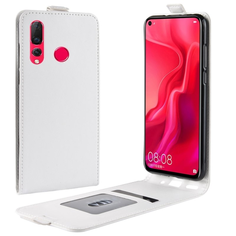 เคส Huawei P30 Lite #เคสฝาพับแนวตั้งหนัง PU ผิวหนังม้า Crazy Horse Skin Leather