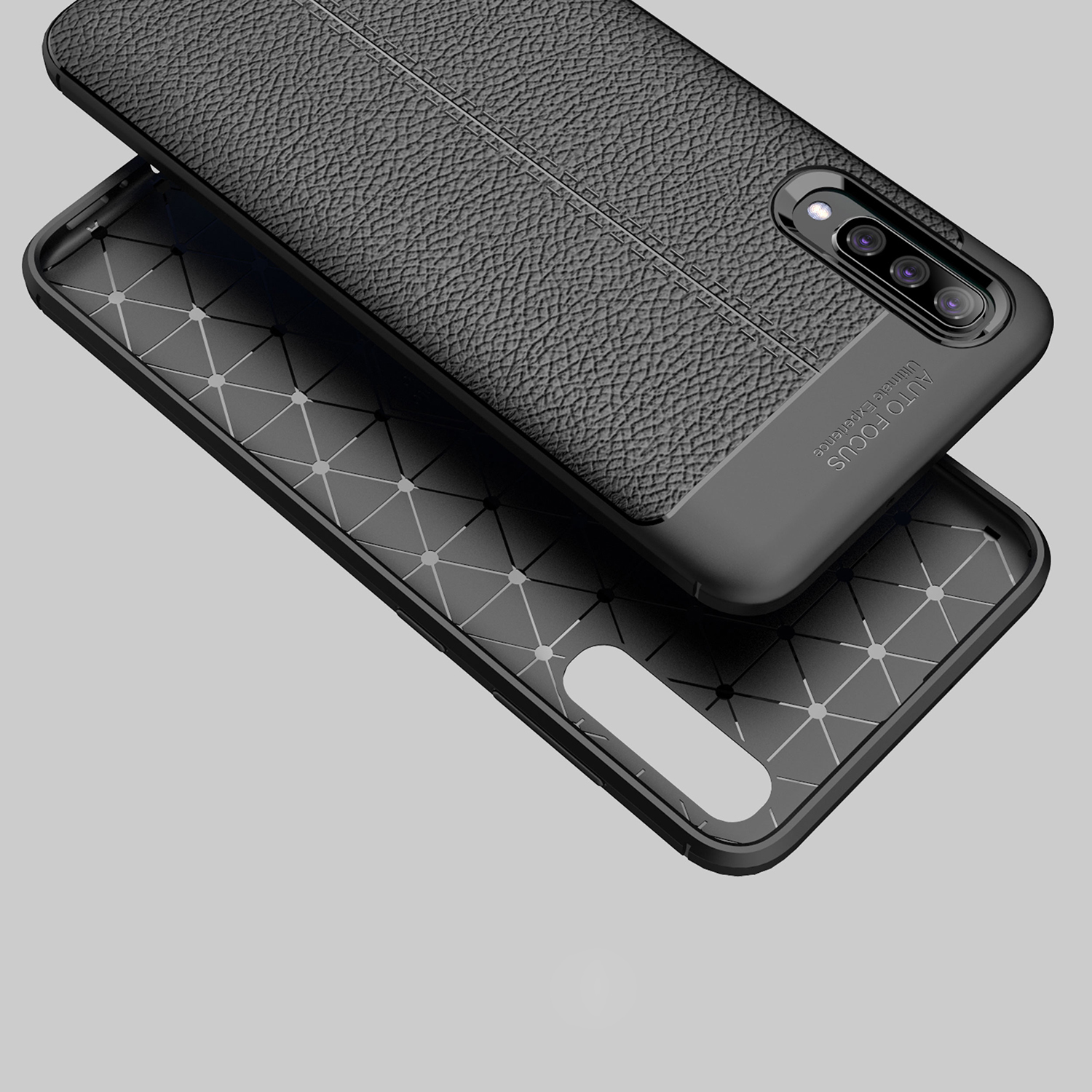 เคส Samsung Galaxy A50 / A50s / A30s #เคสฝาหลัง TPU นิ่มลายหนัง PU ผิวลิ้นจี่ช่วยป้องกันลายนิ้วมือและกันลื่น