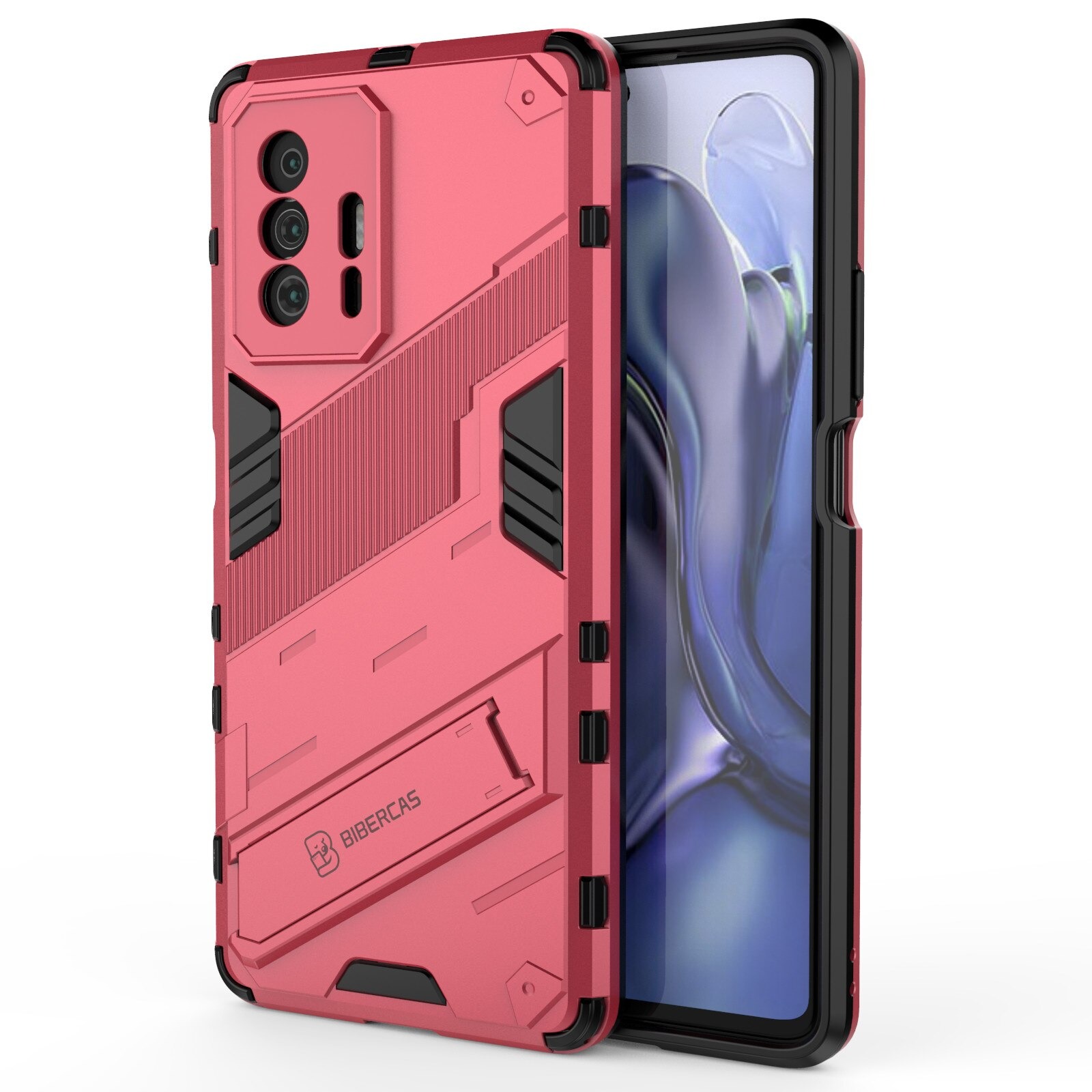 เคส Xiaomi 11T / 11T Pro#เคสฝาหลังพลาสติก ไฮบริด TPU + Kickstand