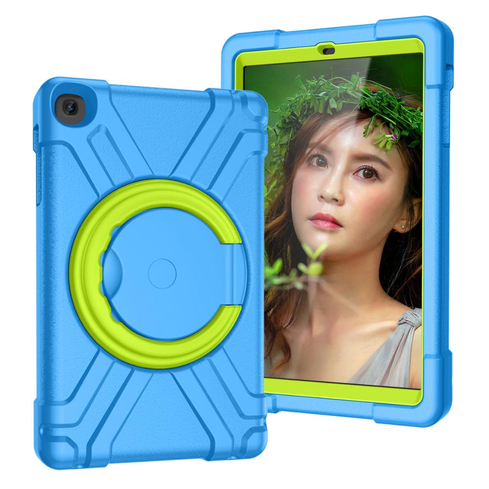 Case Samsung Galaxy Tab A 10.1 (2019) SM-T510 SM-T515 #เคสฝาหลังมีขาตั้ง PC + ซิลิโคน หมุนได้ 360 °
