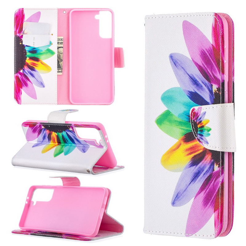 เคส Samsung Galaxy S21 #เคสฝาพับกระเป๋าสตางค์หนัง PU พิมพ์ลาย Pattern Printing PU Leather Wallet