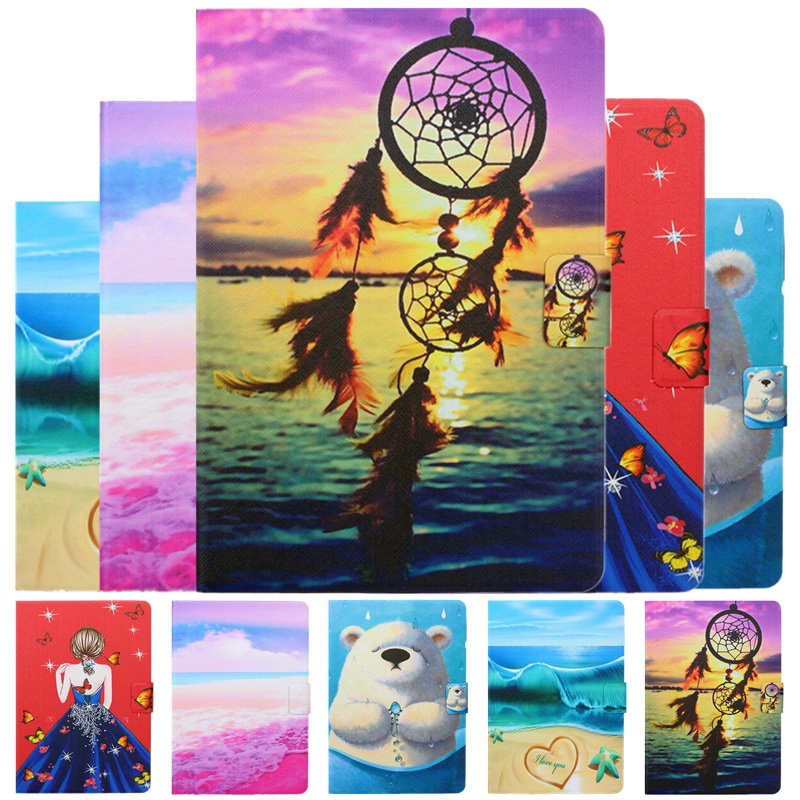 Case Samsung Galaxy Tab S6 Lite 10.4 SM-P610 P615 P617 #เคสฝาพับหนัง PU พิมพ์ลาย Pattern Printing PU Leather Flip