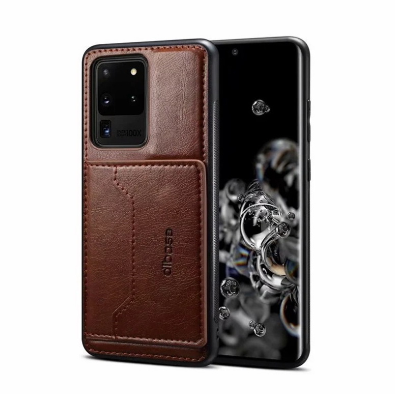เคส Samsung Galaxy S20 Ultra / S20 Ultra 5G #เคสฝาหลัง TPU เคลือบหนัง PU Crazy Horse Leather Coated PC + TPU Hybrid