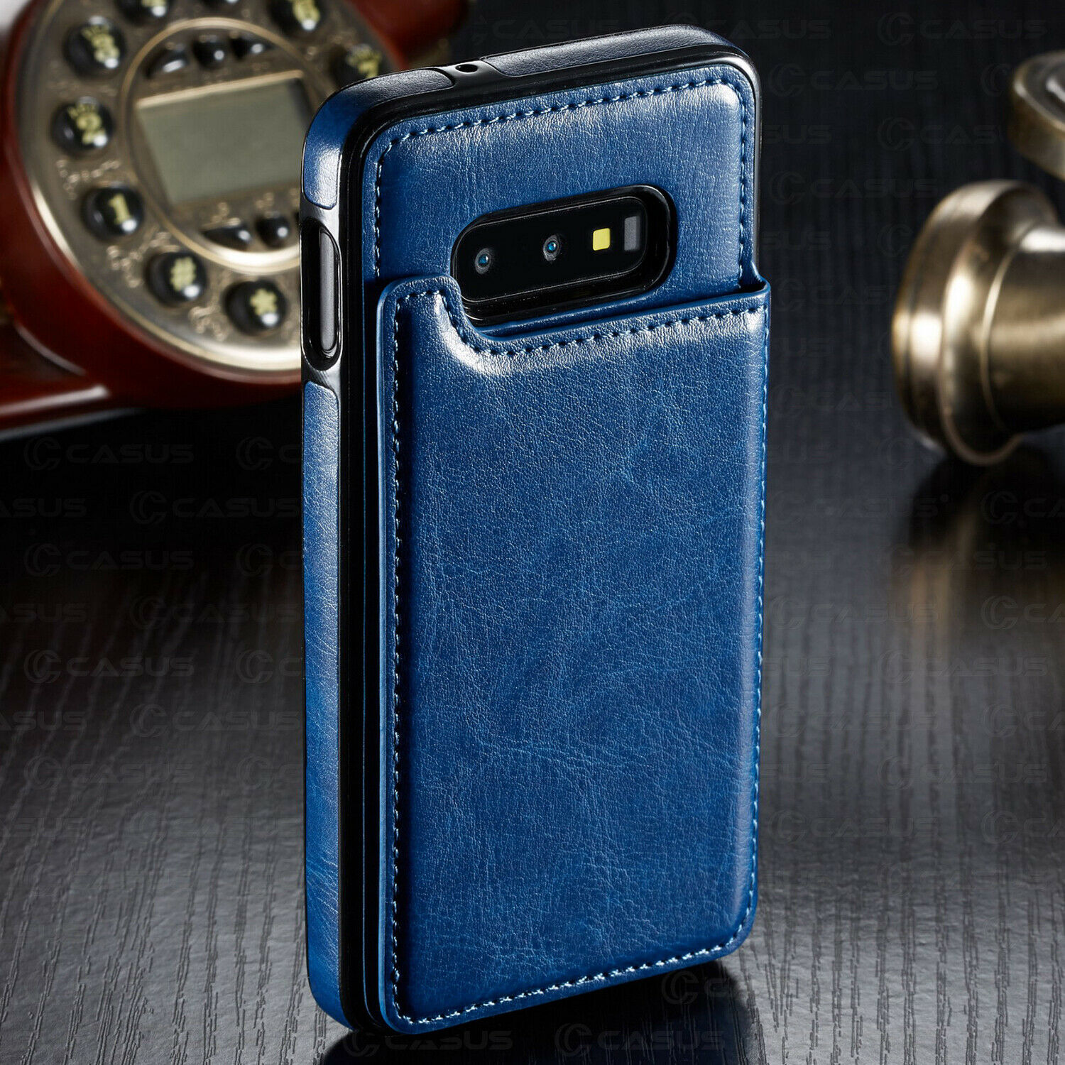 Case Samsung Galaxy S10 #เคสฝาหลัง หนังPU ผิวหนังม้า สไตล์กระเป๋าสตางค์