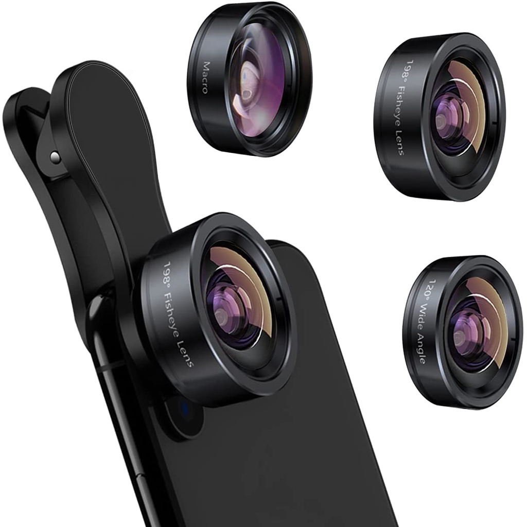 Keywing® IPhone Camera Lens 3 in 1 Phone Lens Kit for iPhone, Samsung, Smartphone เลนส์หนีบกล้องโทรศัพท์มือถือ