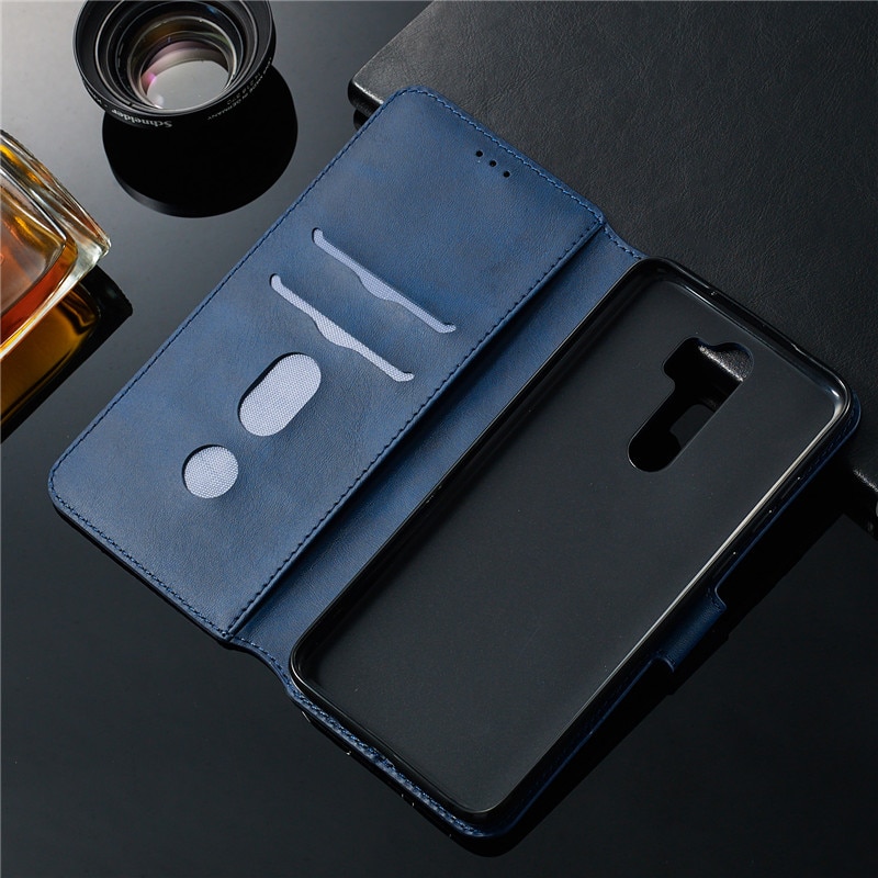 Case Xiaomi Redmi Note 8 Pro #เคสฝาพับมีช่องใส่บัตร 3 ช่อง PU Leather + TPU Wallet Style Protection