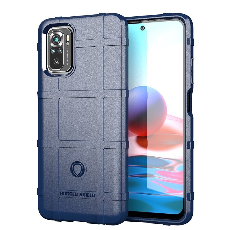 เคส Redmi Note 10 4G #เคสฝาหลัง Rugged Shield Series Soft Silicone Shock Absorption Matte กันกระแทก