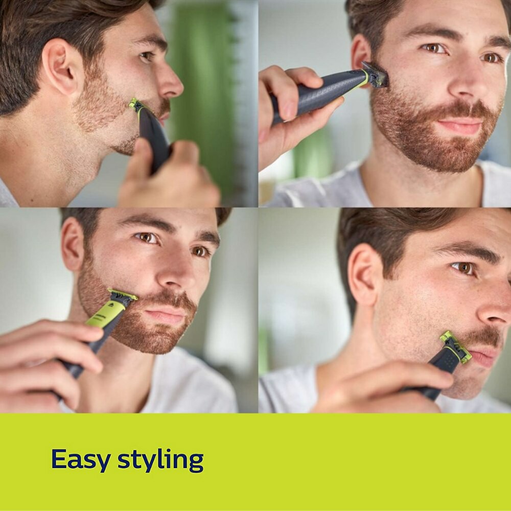 Philips® Norelco Oneblade Electric Trimmer and Shaver QP2510/49 ชุดโกนหนวดไฟฟ้า เครื่องโกนหนวด ที่กันจอน