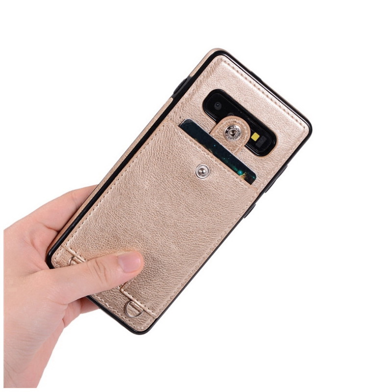 Case Samsung Galaxy S10 #เคสฝาหลัง TPU หุ้มหนัง PU พร้อมสายคล้อง