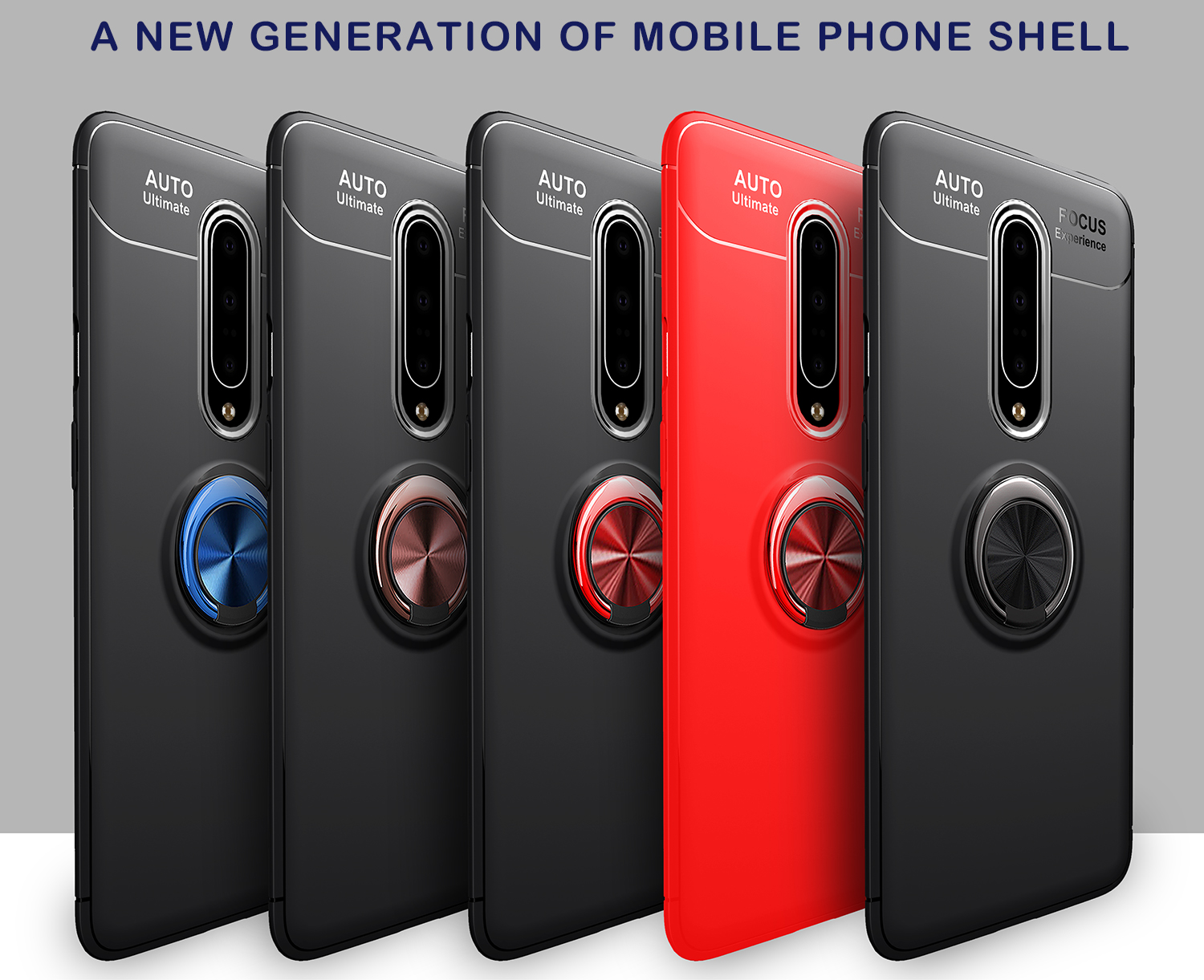 Case OnePlus 7 Pro #เคสฝาหลัง LENUO Metal Ring Bracket TPU (แผ่นโลหะแบบ Built-in)