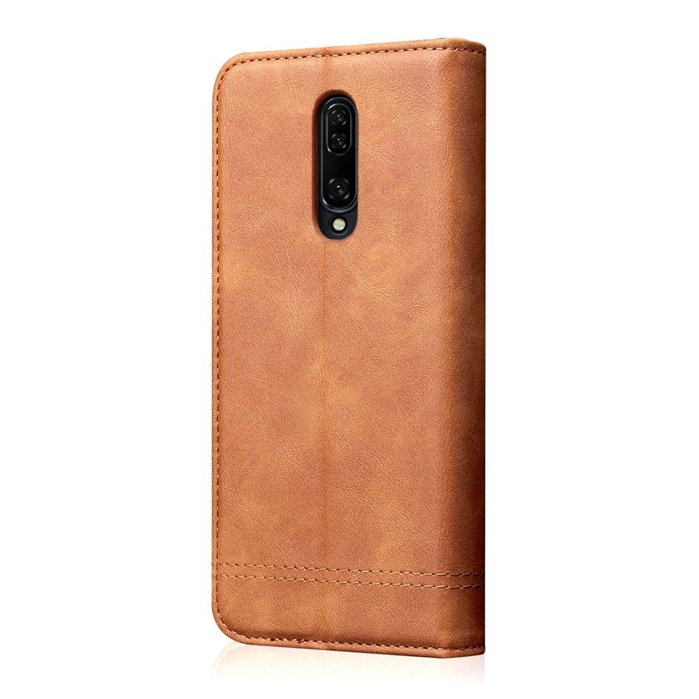Case OnePlus 7 Pro #เคสฝาพับหนัง PU Crazy Horse Texture Retro Leather Auto-absorbed Wallet คุณภาพดี