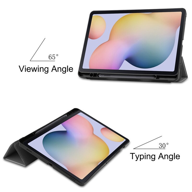 Case Samsung Galaxy Tab S7 SM-T870 SM-T875 #เคสฝาพับหนัง PU แบบ 3 พับมีช่องเก็บปากกาในตัว