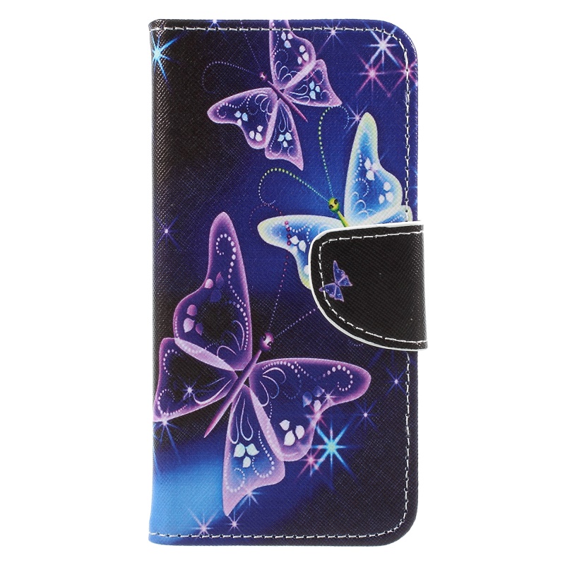 เคส Samsung Galaxy A8 Plus 2018 #เคสฝาพับหนัง PU Cross Texture Patterned Leather Wallet Cover พิมพ์ลายสวยงาม
