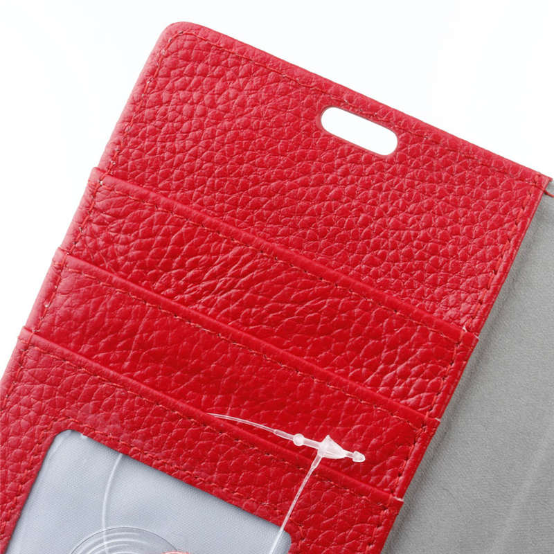 เคส Huawei Y3 (2017) #เคสฝาพับหนังแท้ผิวลิ้นจี่ Litchi Skin คุณภาพดี