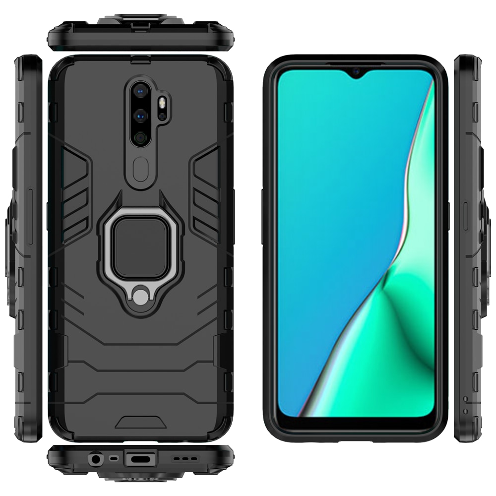 Case OPPO A9 (2020) / A5 (2020) #เคสฝาหลังพลาสติกแข็ง +TPU Hybrid Case มีแหวนสวมนิ้วโลหะ