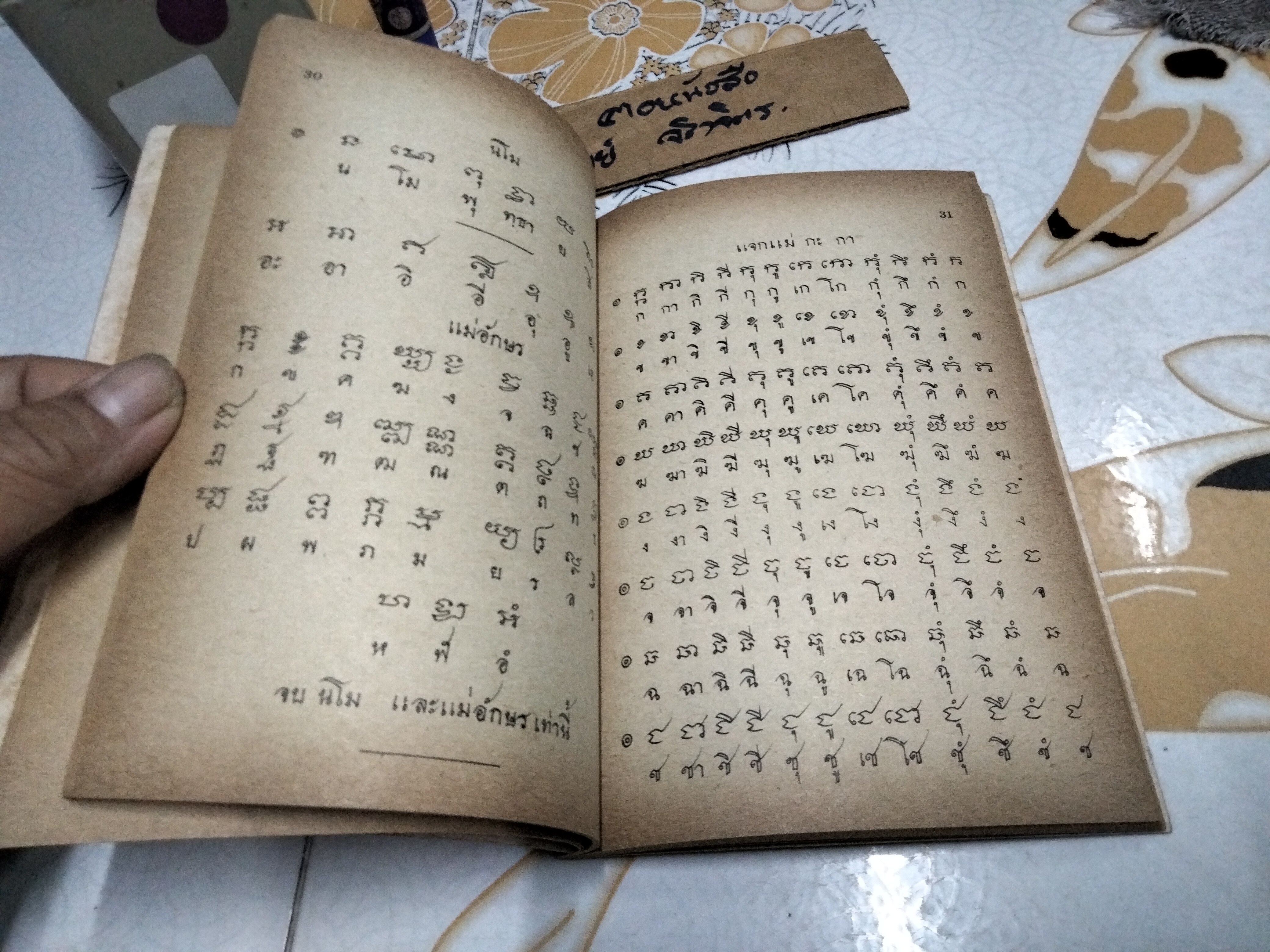 ตำราเรียนอักษรโบราณ โดย สวัสดิ์ วิเศษวงษ์ ปี 2524 ** 4 ใบหลังมีรอยมอดเจาะ **สินค้าหมด**