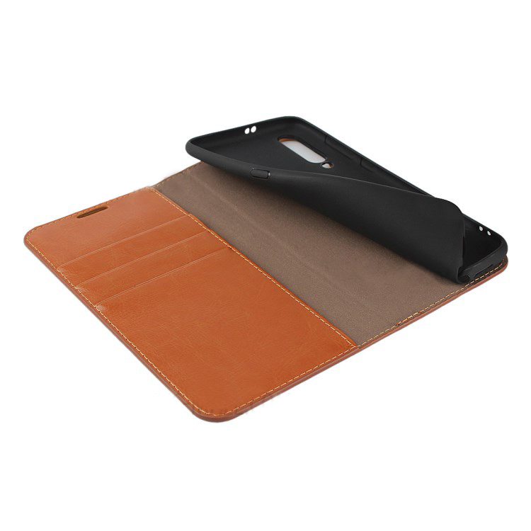 Case Xiaomi Mi 9 #เคสฝาพับแบบกระเป๋าสตางค์หนังแท้ Crazy Horse Genuine Leather Wallet Shell