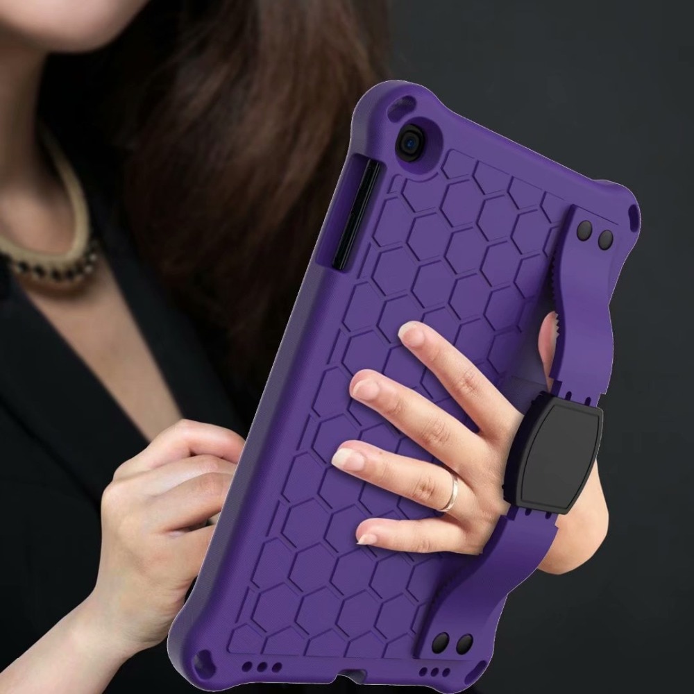 เคส Samsung Galaxy Tab A 10.1 (2019) SM-T510 SM-T515 #เคสฝาหลังกันกระแทกลายรังผึ้งพร้อมสายคล้องไหล่ EVA Tablet Hybrid Shell with Shoulder Strap