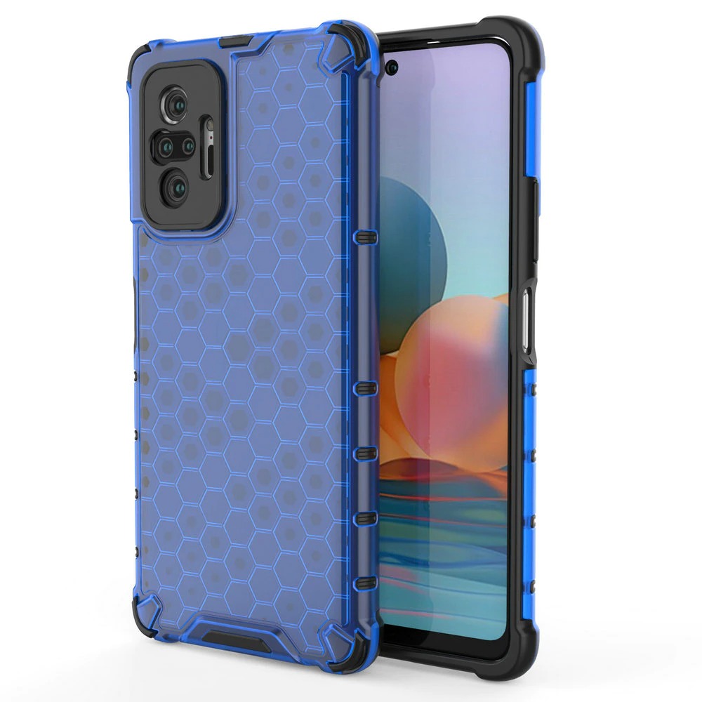 เคส Redmi Note 10 pro #เคสฝาหลังกันกระแทก Honeycomb Shock Absorber TPU + PC + Silicone Hybrid