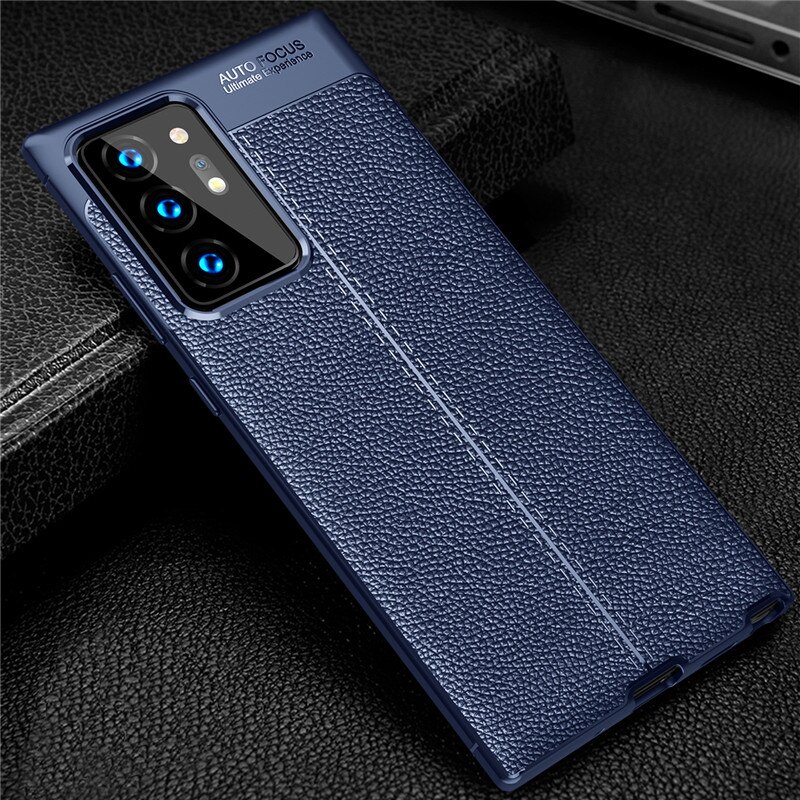 Case Samsung Galaxy S20 Ultra / S20 Ultra 5G #เคสฝาหลัง TPU ผิวลิ้นจี่ช่วยป้องกันลายนิ้วมือและกันลื่นได้ดี