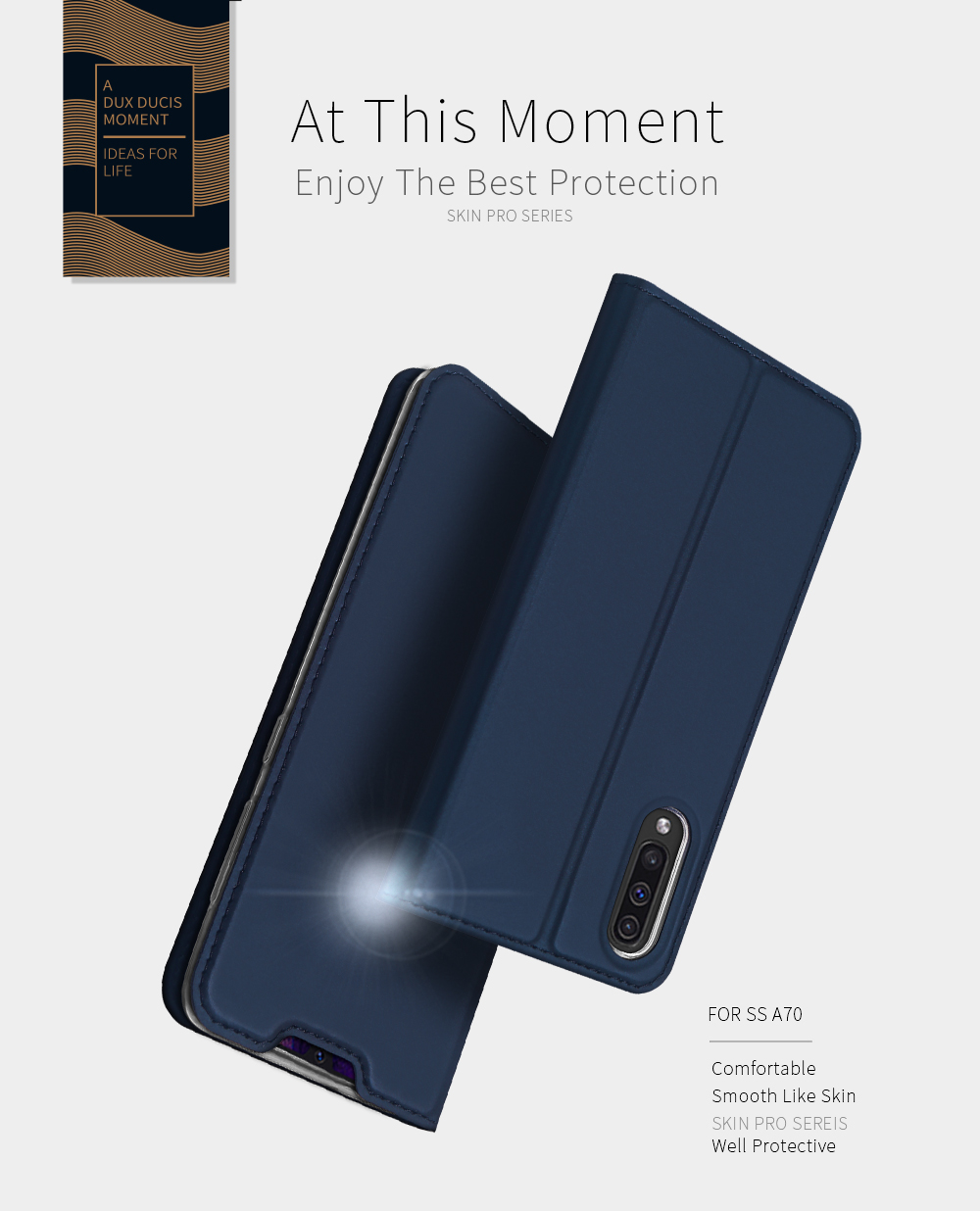 Case Samsung Galaxy A70 #เคสฝาพับ DUX DUCIS Skin Pro Series คุณภาพดีราคาถูก