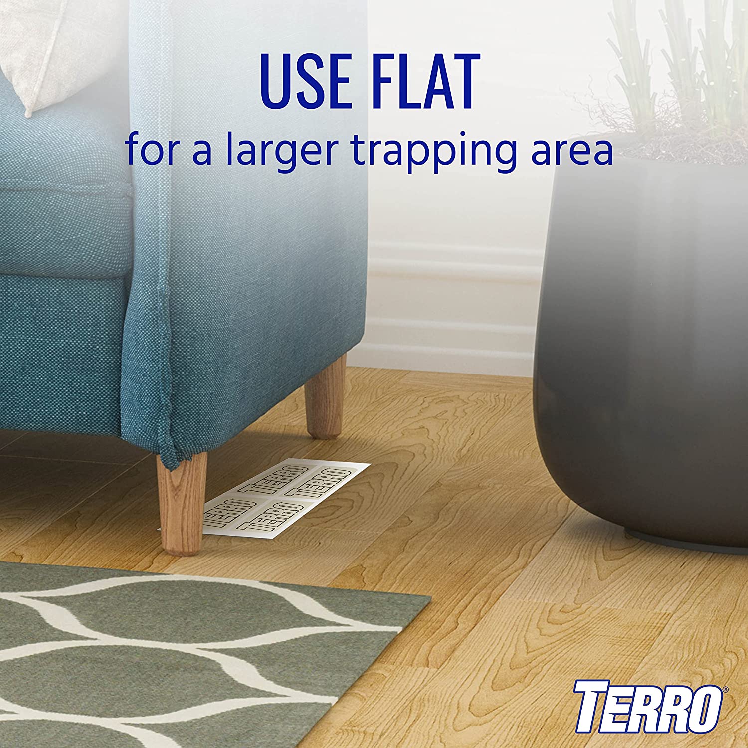 TERRO® 10.16 cm x 25.4 cm Spider & Insect Traps 4 Glue Traps Model T3206 กับดักแมงมุม และแมลง ขนาด