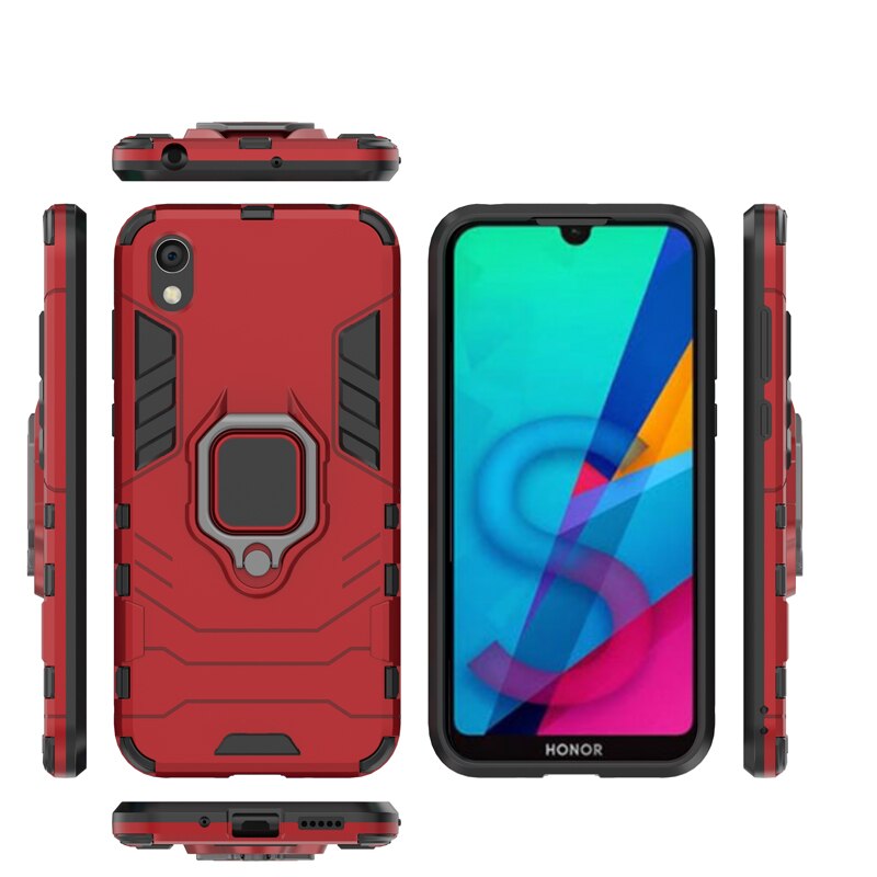 Case Huawei Y5 (2019) #เคสฝาหลังพลาสติกแข็ง +TPU Hybrid Case มีแหวนสวมนิ้วโลหะ