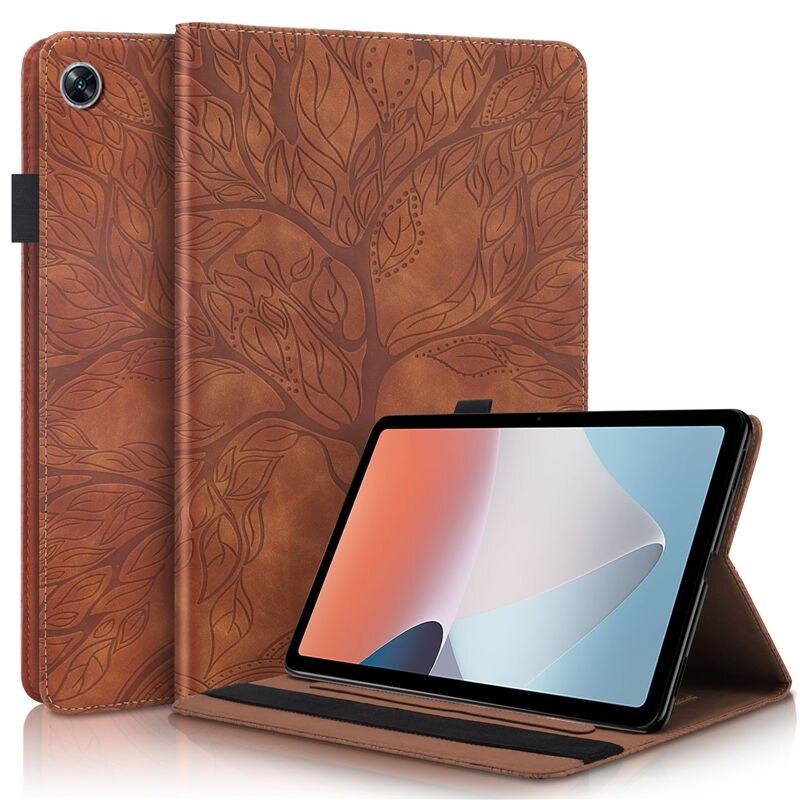 เคสแท็บเล็ต OPPO Pad Air 10.36 นิ้ว #เคสฝาพับหนัง PU ลายต้นไม้ Life Tree Print Leather Stand Smart Case Cover