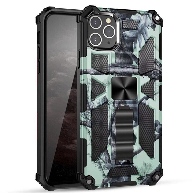 เคส iphone 7 plus / 8 plus #เคสแบบฝาหลัง ไฮบริด PC TPU + Kickstand ลายพราง Camouflage Design