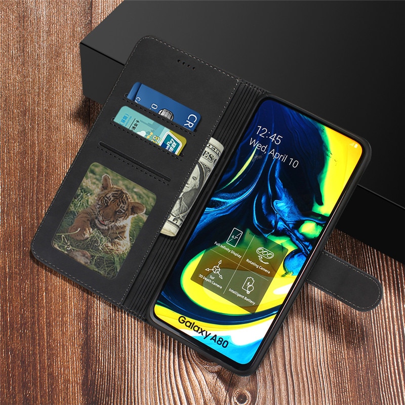 Case Samsung Galaxy A80 #เคสฝาพับหนัง PU DIAOBAOLEE Leather Stand Stand