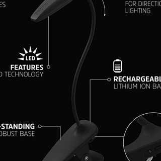Energizer® Rechargeable LED Book Light Clip On with Adjustable ไฟ LED แบบหนีบ ไฟอ่านหนังสือ ปรับเปลี่ยนทิศทางได้