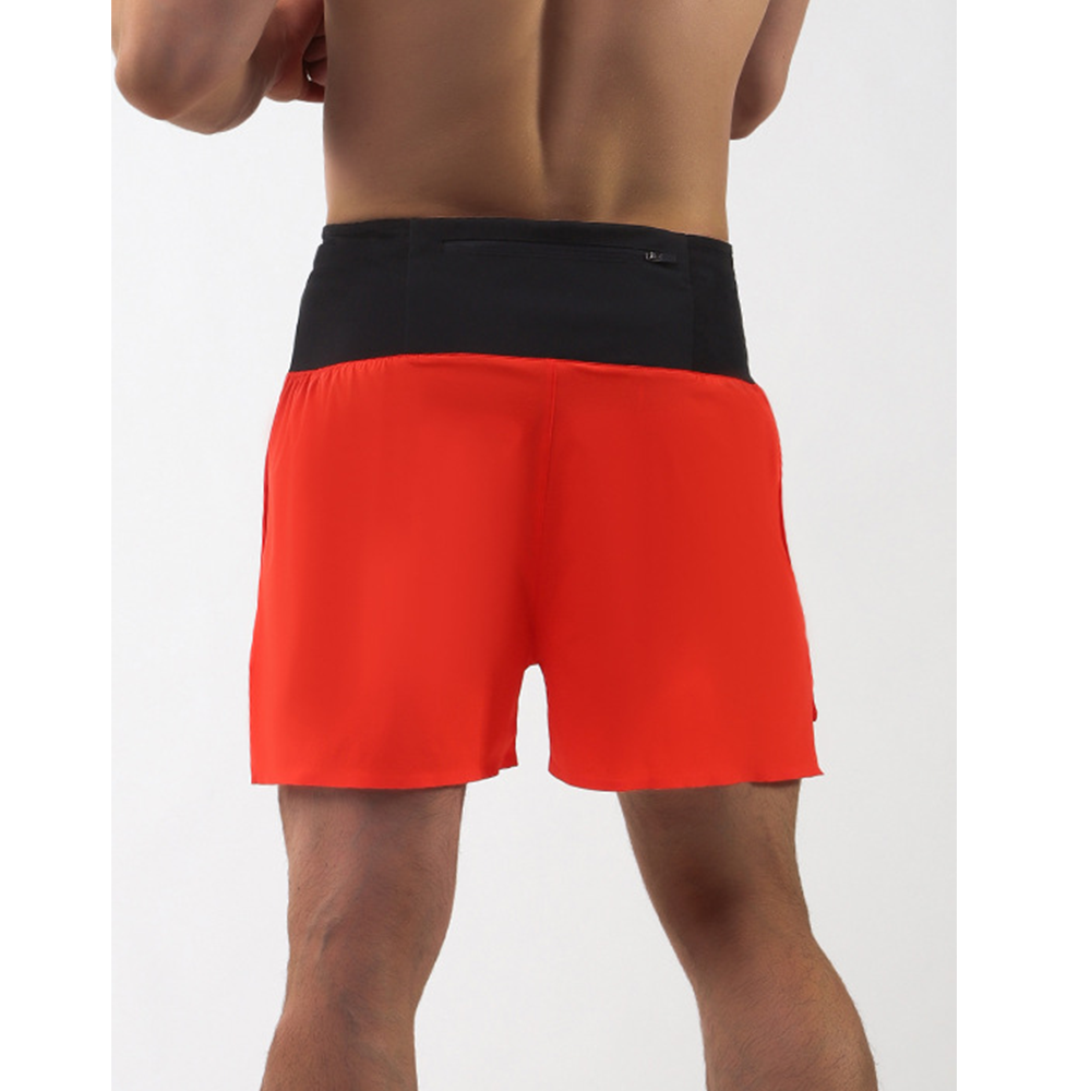 กางเกงวิ่งขาสั้น วิ่งมาราธอน วิ่งเทรล 3" ใส่สบาย มีกระเป๋าใส่ของที่รอบเอว ไม่มีซับใน โลโก้เรืองแสง (F03)