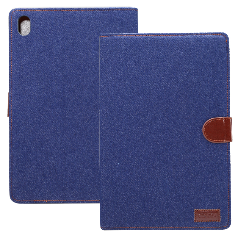Case Huawei MediaPad M6 (10.8 inch) #เคสฝาพับหนัง PU ผิวยีนส์พับตั้งได้ Jeans Cloth Leather Wallet