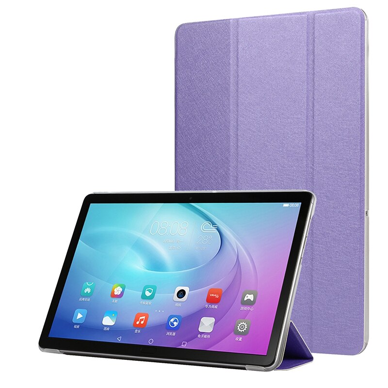 Case Samsung Galaxy Tab S6 Lite 10.4 SM-P610 P615 P617 #เคสฝาพับหนัง PU พับสามพับ Silk Texture Leather Stand Case