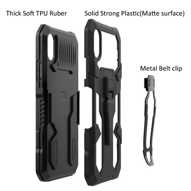 เคส Huawei Nova 5T #เคสฝาหลังกันกระแทกมีคลิบหนีบ ไฮบริด พลาสติก+TPU Heavy Duty Rugged Hybrid