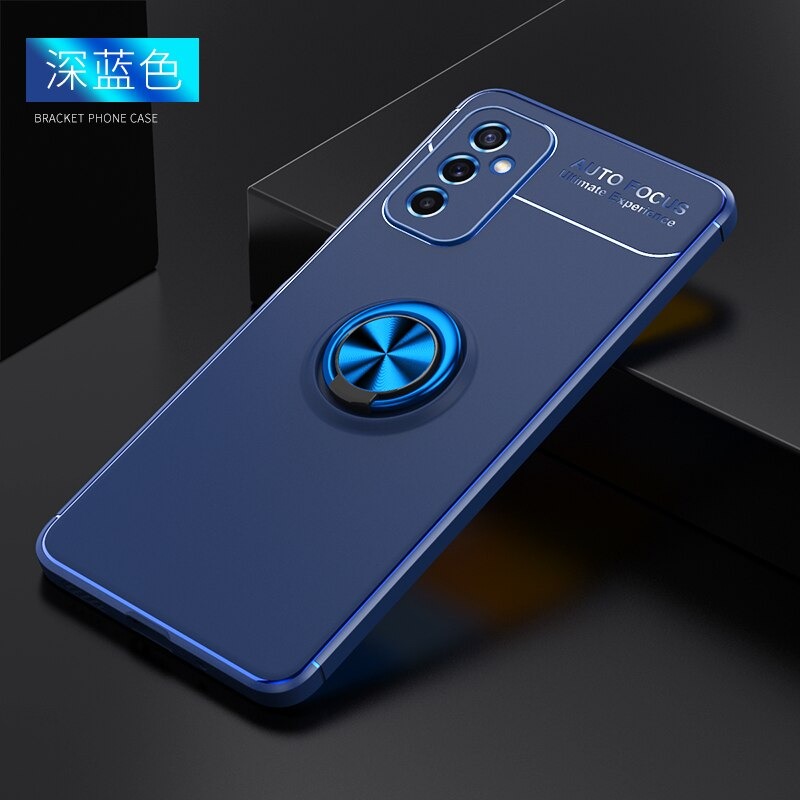 Case Samsung Galaxy M52 5G #เคสฝาหลัง TPU Finger Ring Kickstand (แผ่นโลหะแบบ Built-in)