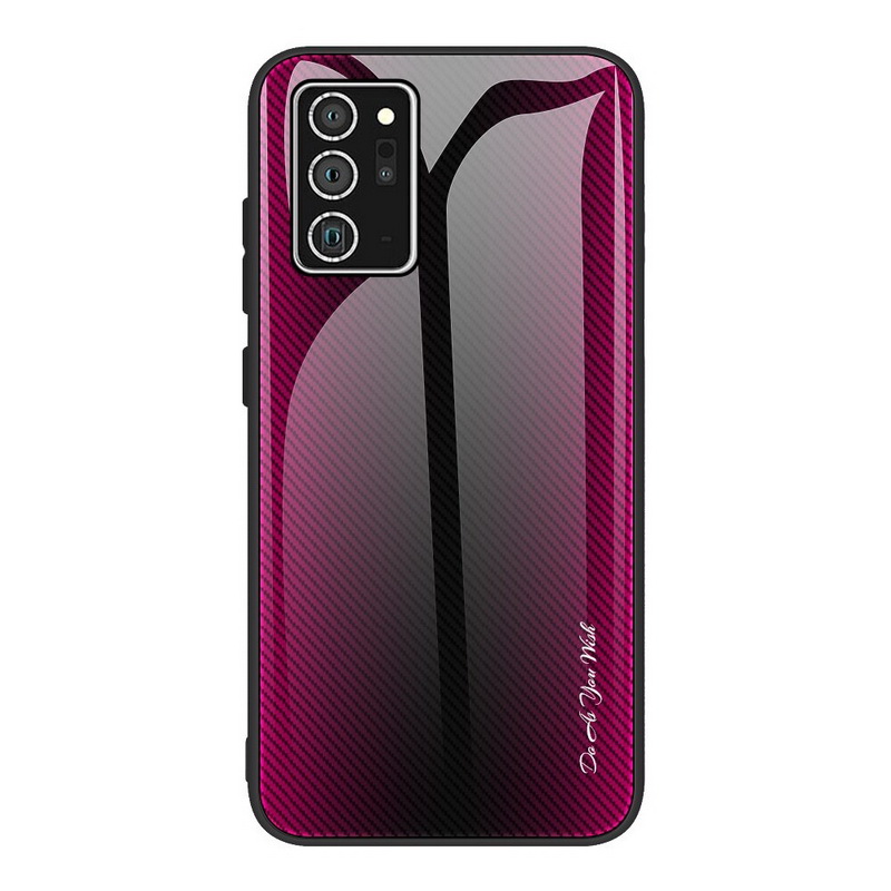 Case Samsung Galaxy Note 20 Ultra / Note 20 Ultra 5G #เคสฝาหลังด้านหลังผิวกระจกนิรภัยไล่ระดับสีขอบนิ่ม Gradient Tempered Glass Back + Soft TPU Edge