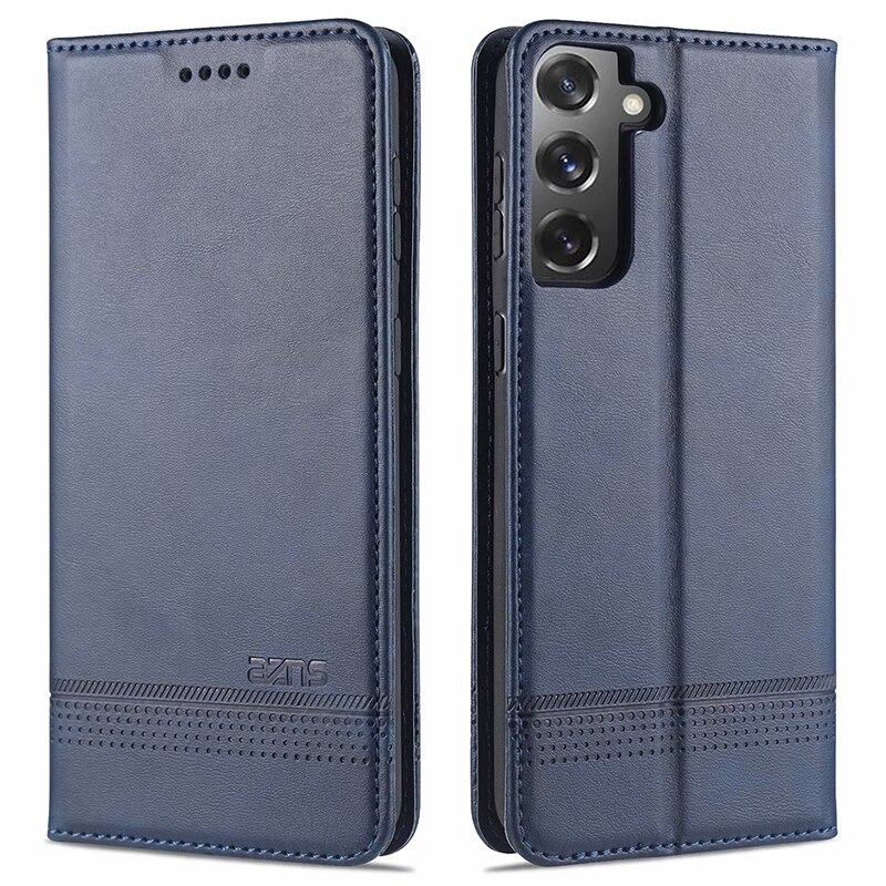 เคส Samsung Galaxy S23 5G #เคสฝาพับ AZNS สไตล์ Retro หนัง PU มีช่องเสียบการ์ด