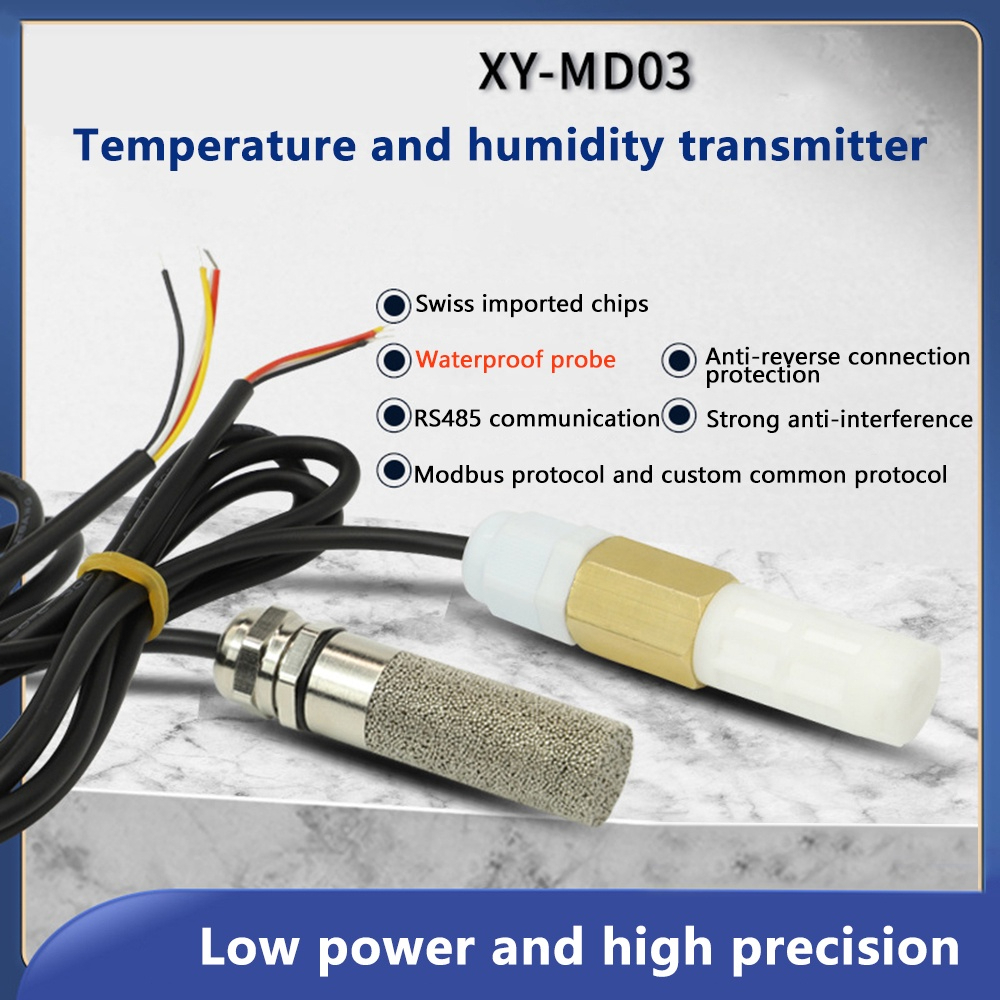 RS485 เครื่องส่งสัญญาณอุณหภูมิและความชื้น Modbus XY-MD03