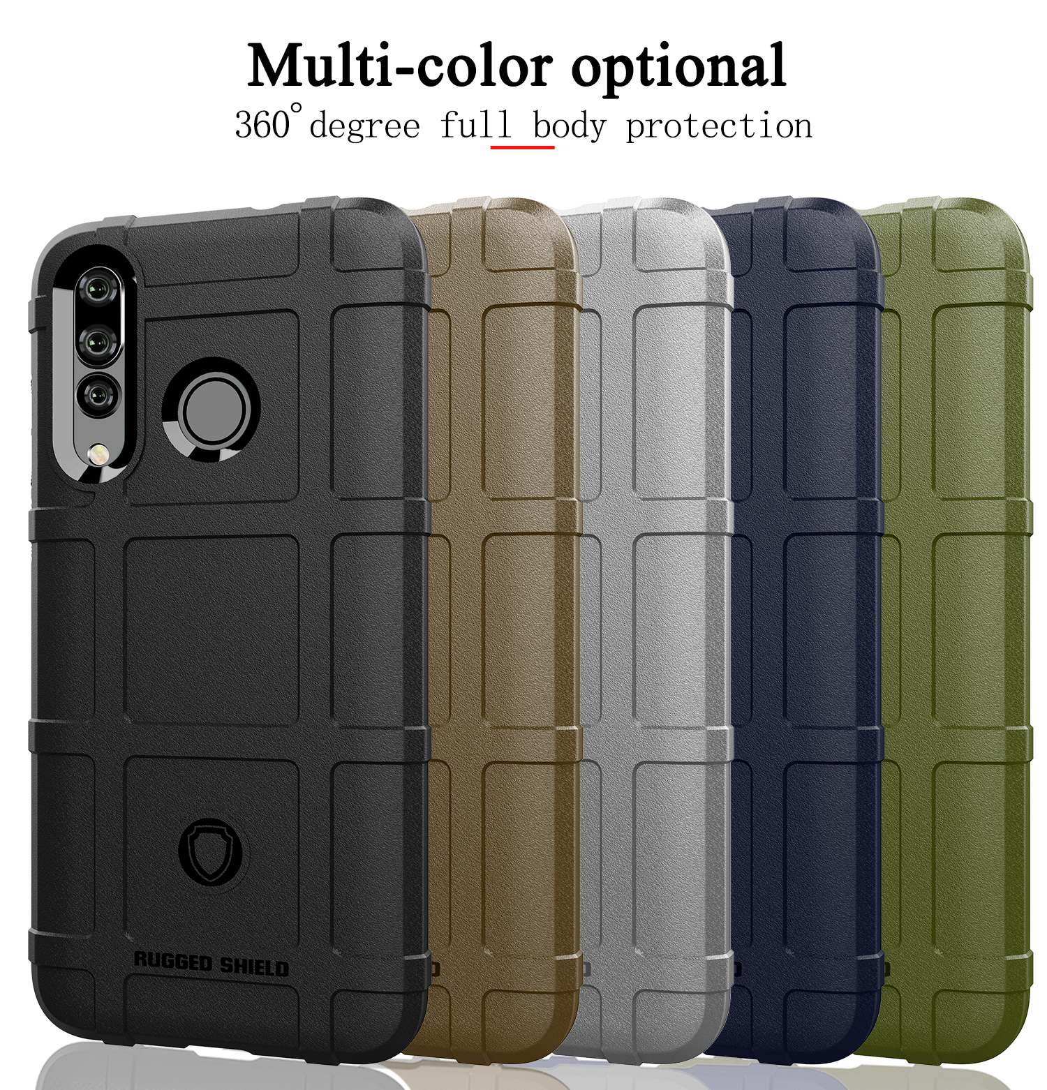 เคส Huawei nova 4 #เคสฝาหลังกันกระแทก Rugged Shield Series Soft Silicone Shock Absorption Matte
