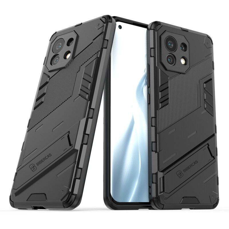 เคส Xiaomi Mi 11 #เคสฝาหลังพลาสติก ไฮบริด TPU + Kickstand